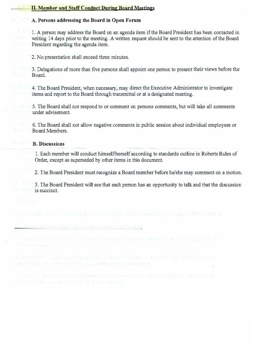 Member and Staff Conduct